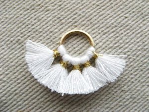 画像2: Gold Ring Fan Silk Tassel 