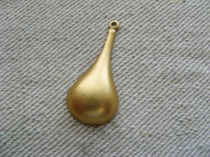 画像1: Brass long teardrop charm 
