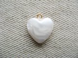 Vintage Plastic Faux Pearl Mini Heart