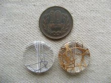 他の写真1: Acrylic Drawing Flat Coin Beads 4個入り