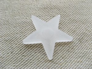 画像1: Vintage Plastic Frost Star Cabochon