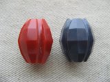 Vintage Plastic Oval Facet Beads (Big Hole)