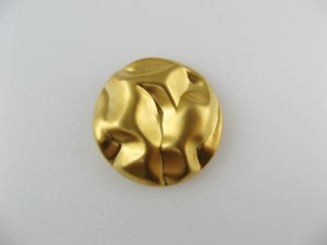 画像1: Vintage Plastic Gold Ripple Style Cabochon