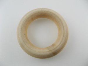 画像1: Big Ring Organic Wood Beads