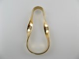 Goldplated Big Twist Oval Ring 