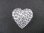 画像2: Vintage Plastic Clear Bumpy Heart Cabochon (2)