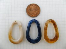 他の写真1: Acrylic Marble Drop Ring Beads 2個入り