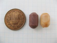 他の写真1: Vintage Mat Marble Cylinder Beads