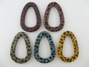 画像1: Plastic Animal Dot Drop Ring