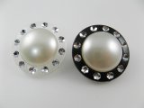 Plastic Round SV+Pearl Button(L)