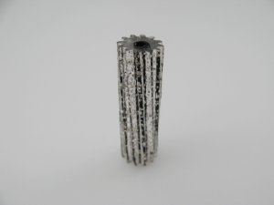 画像2: Vintage Jagged Glitter Tube Beads