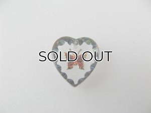 画像1: Tiny"Butterfly"Heart Glass Intaglio Pendant