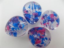 他の写真3: Vintage Plastic BL+PK+PU Confetti Drop Beads