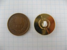 他の写真1: Plastic Knot WH/Gold Round Button