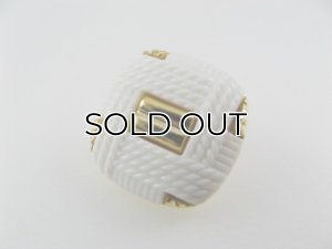 画像1: Plastic Rope WH/Gold Square Button
