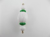 Vintage Plastic GR/WH Beads Connector