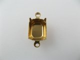 Brass Stone Setting Connector【Octagon 10x8】