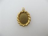 BRASS Rope-Edge Oval Setting 10x8mm