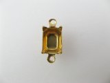 Brass Stone Setting Connector【Octagon 8x6】