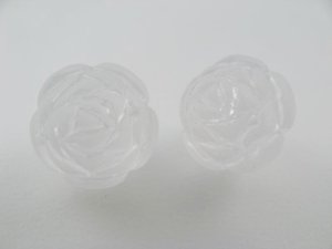 画像1: Vintage Frosted Rosebud Beads