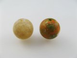 Vintage Plastic Faux Stone Matrix Ball Beads