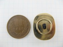 他の写真1: Vintage Plastic Octagon Gold+Black Button