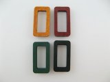 Natural Wood Rectangle Frame Beads 2個入り