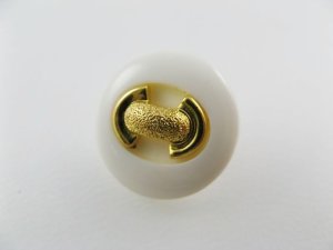 画像1: Plastic Gold+Ivory Button(S)