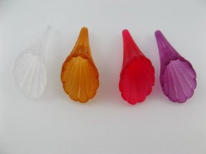 画像2: Acrylic Frosted Flower Dangling  Beads