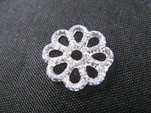 画像2: Vintage Plastic Flower Hoop Beads 2個入り