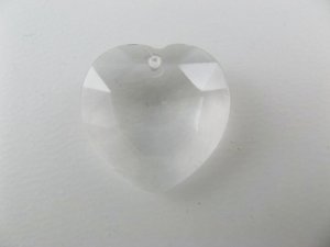 画像1: Vintage Glass Heart Drop 