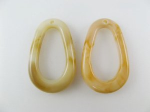 画像3: Acrylic Marble Drop Ring Beads 2個入り