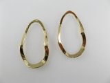 Goldplated Wavy Oval Ring(S) 2個入り
