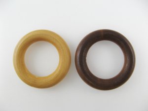画像1: Wooden Ring Beads 30mm