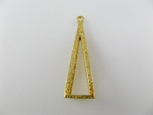 画像2: BRASS 3D Triangle Pyramid Charm