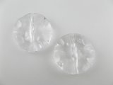 Acrylic Clear Textured Coin Beads 2個いり