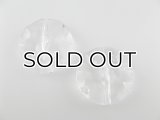 Acrylic Clear Textured Coin Beads 2個いり