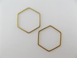 Brass Hexagonal Ring (L) 2個いり
