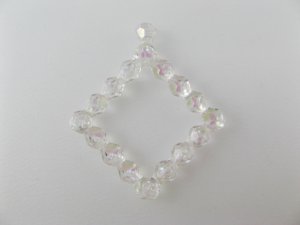 画像1: Vintage Plastic Crystal AB Diamond Beads