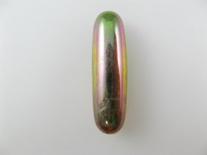 画像1: Vintage Iridescent Long-Oval Beads