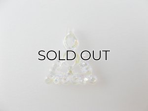 画像1: Vintage Plastic Crystal AB Deco+Tri Beads 4個入り