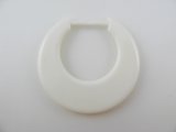 Vintage Plastic Flat Ivory Pendant Ring