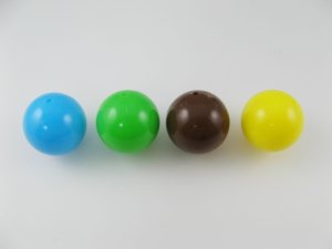 画像1: Vintage Plastic Simple Ball Beads 2個入り