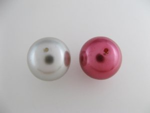 画像2: Vintage Lucite Japanese Pearl Ball Beads 16mm