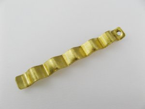 画像1: Brass Banded "Zig-Zag" Charm