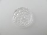 Vintage Plastic Textured Clear Connector Disc