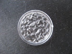 画像2: Vintage Plastic Textured Clear Connector Disc