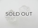 Vintage Plastic Clear Bumpy Beads 2個入り
