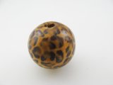 Vintage Wooden Leopard Beads