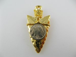 画像2: Vintage Arrow Head+Coin Charm